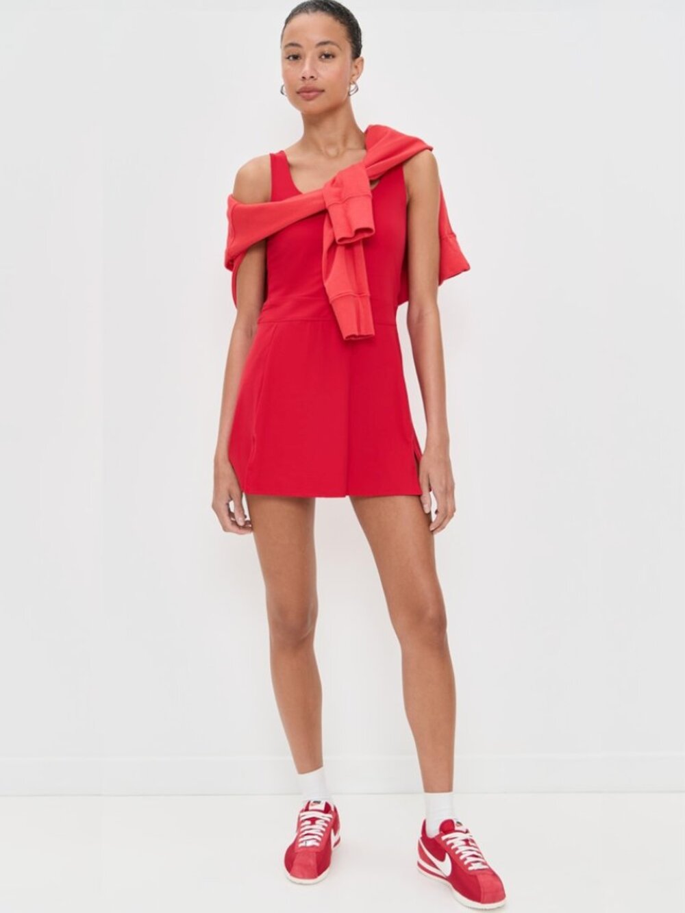 Splits59 Martina Rigor Mini Dress in Red, S NWT - Picture 7 of 16